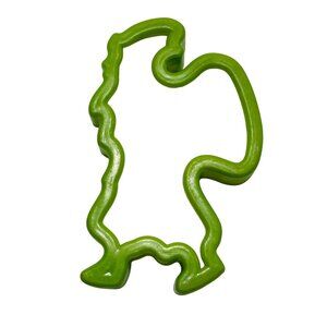 Santa Claus Cookie Cutter Green For Baking &amp; Crafting Adventures Vinage